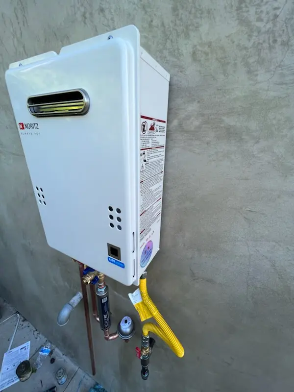Tankless water heater installation for We-Wil homes